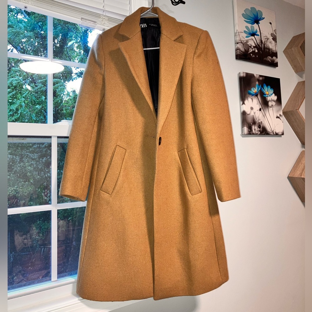 ZARA Wool Blend Coat SIZE S